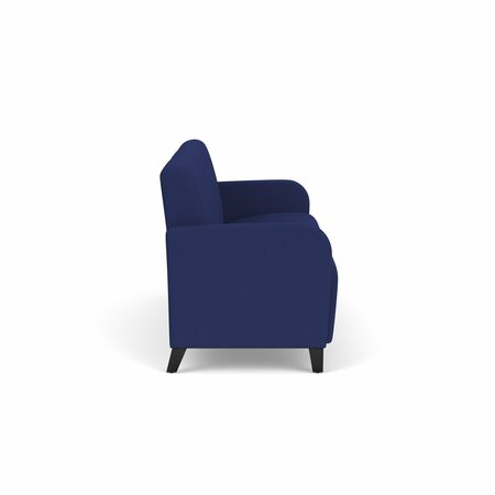 Lesro Siena Lounge Reception 3 Seat Tandem Seating No Center Arms, Black, OH Cobalt Upholstery SN3101